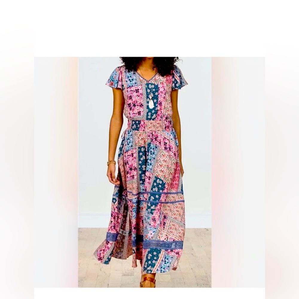 Matilda Jane The Wildlife Floral Maxi Dress Size Large L